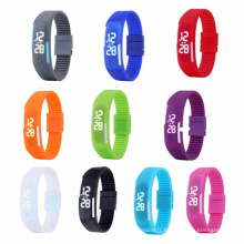 Men Womens New Fashion Silicone Red LED Sport Bracelet Touch Digital Wrist Watch (DC-1102)